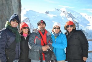 El grupo en L'Aiguille de Midi