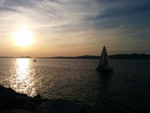 Ría de Vigo vista desde el Paseo dos Peixes de Bouzas