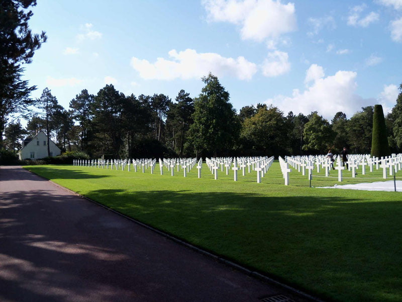 Panorámica del cementerio americano de Normandía