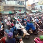 Caos de motos en Vietnam