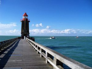 Faro en Fécamp en Normandía