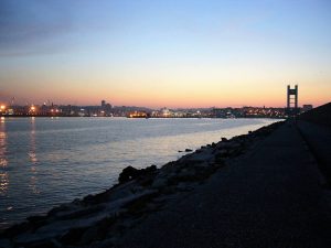 Vista desde el dique de abrigo de A Coruña