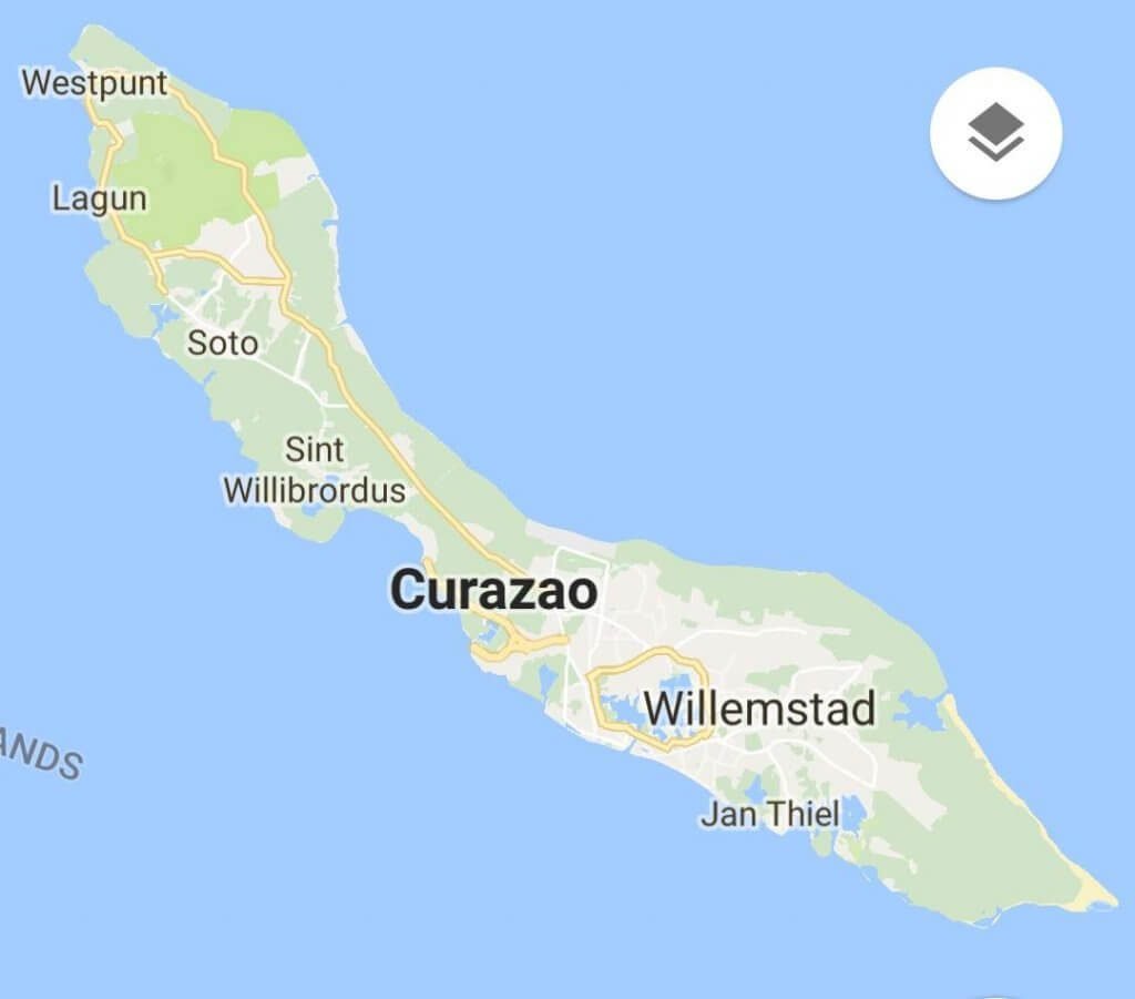 Mapa de Curaçao