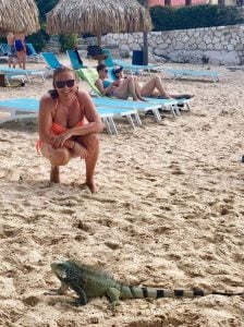 Una iguana en Curaçao
