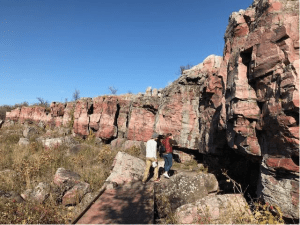 Yacimiento de piedra roja en Pipestone