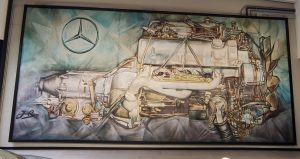 Paseo por Coruña con José Ramón mural Louzao