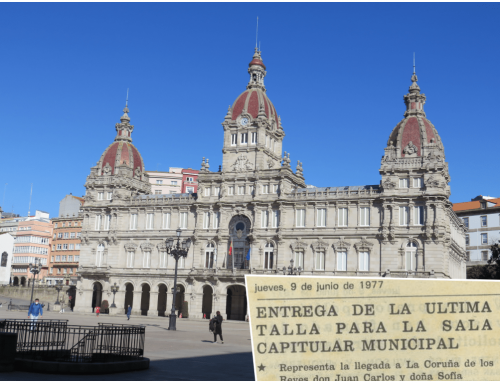 Historia de A Coruña en los dibujos de las tallas de su Salón de Plenos