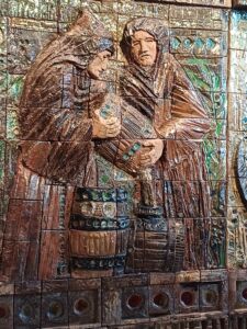 Monjes en los mosaicos del MEGA