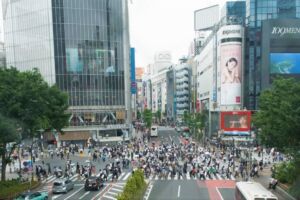 Famoso paso de cebra de Shibuya en Tokio