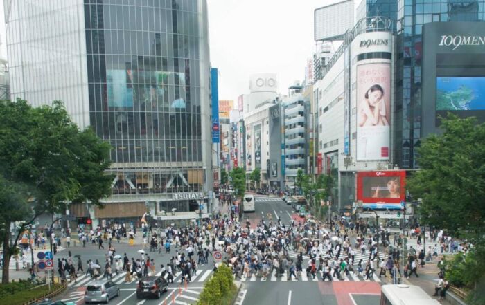 Famoso paso de cebra de Shibuya en Tokio