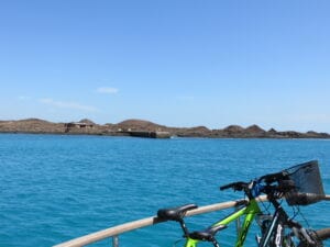 Llegando en ferry a Lobos