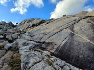 Vista de las rocas graníticas