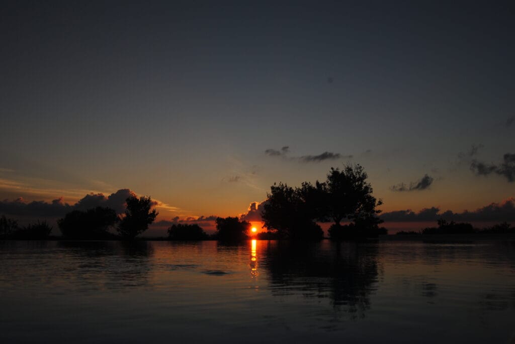 Puesta de sol en el trullo Capo di Gallo