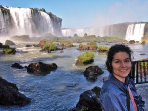 En las cataratas de Iguazú