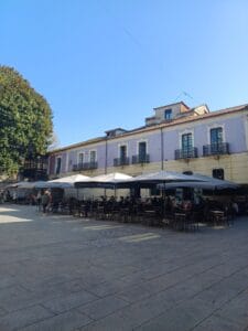 En la Plaza de Méndez Núñez de Pontevedra